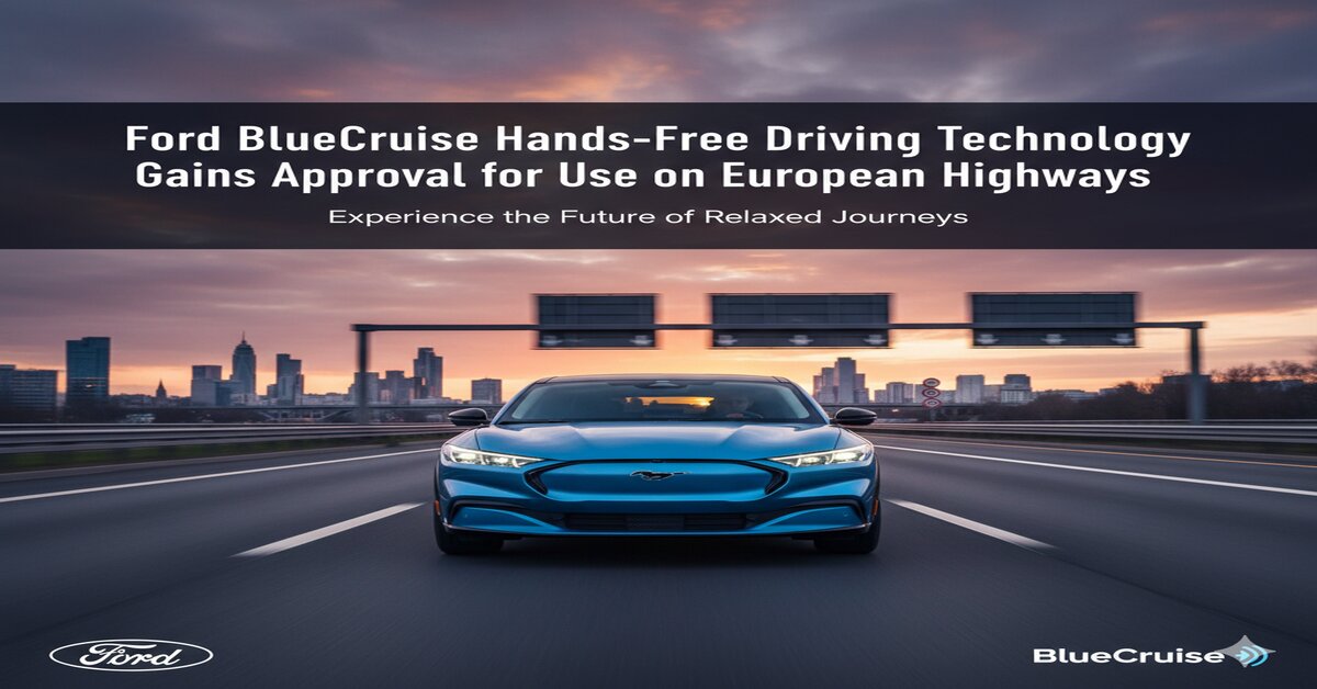 Ford BlueCruise Hands-Free Driving on European Highway