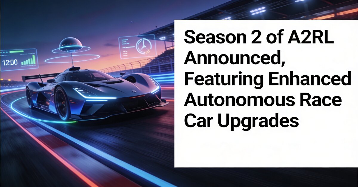 Autonomous race car speeding on Yas Marina Circuit