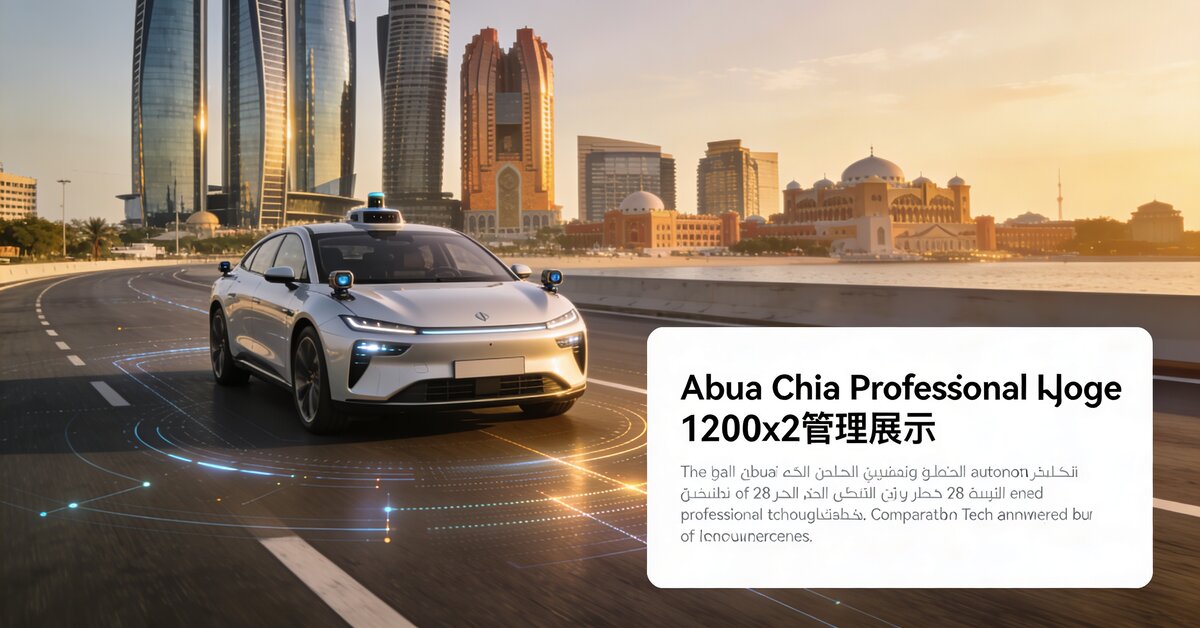 Autonomous Uber and WeRide taxi in Abu Dhabi streets.