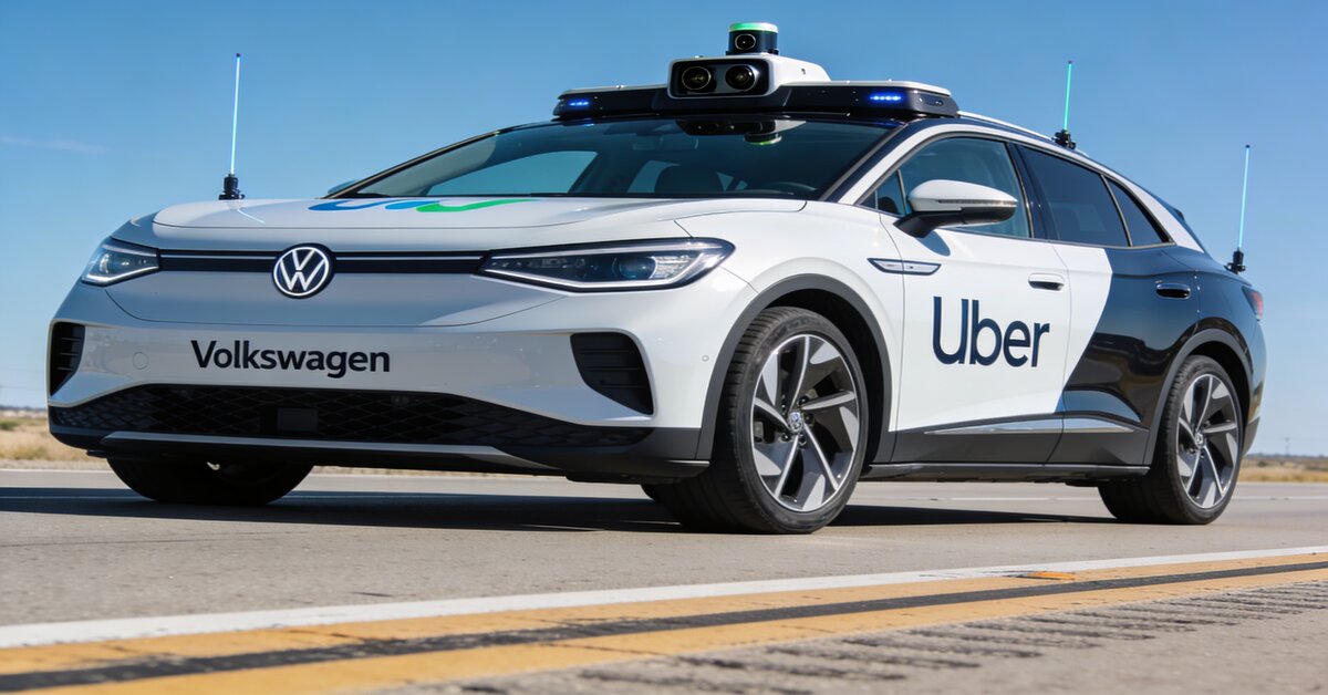 Volkswagen ID. Buzz AD with Uber branding