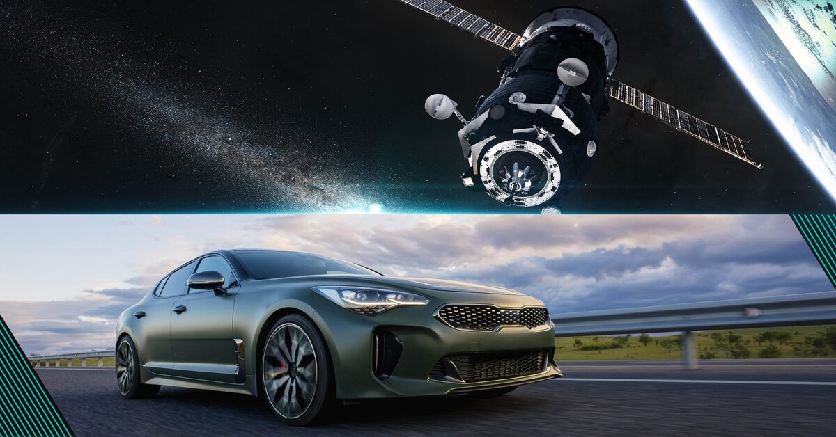 BMW test car with satellite 5G in Paris street