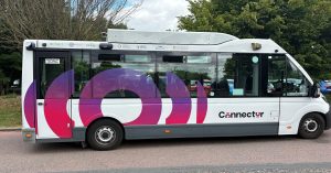 Autonomous bus on Cambridge street