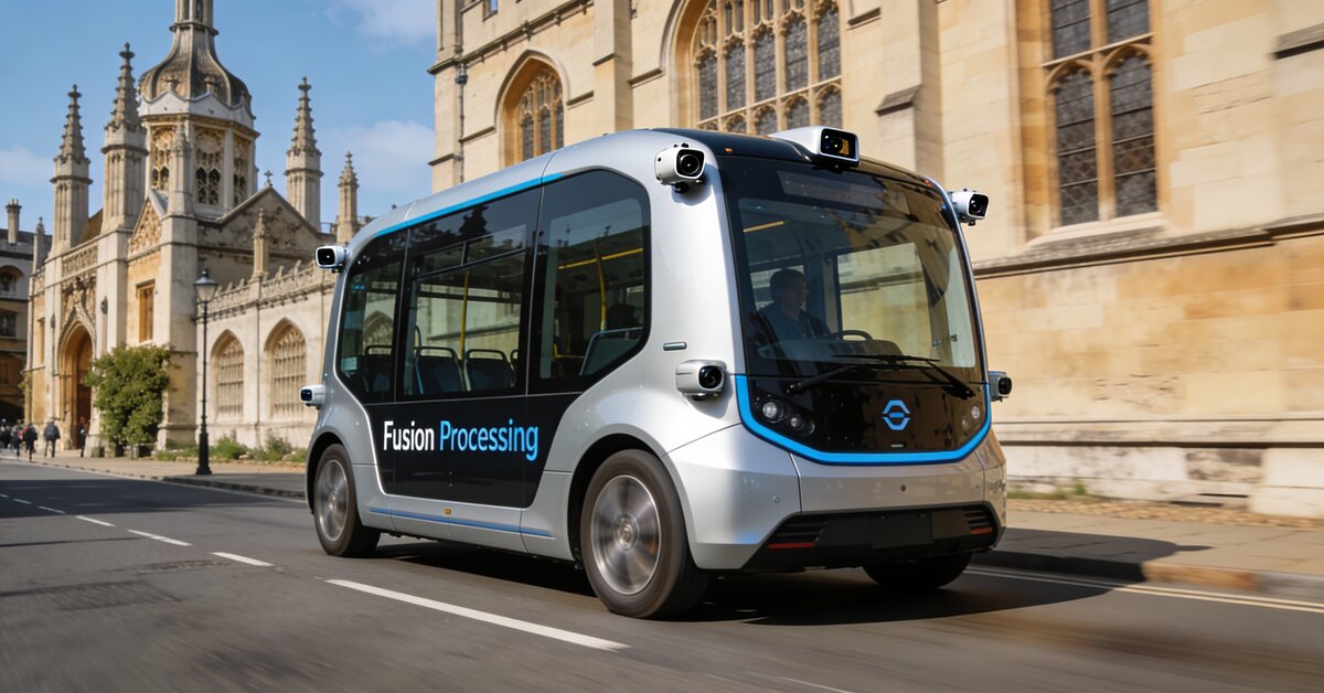 Autonomous bus on Cambridge street