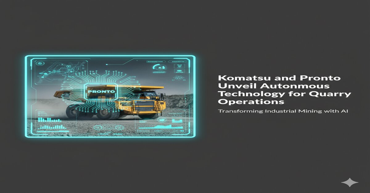 Komatsu and Pronto autonomous quarry truck