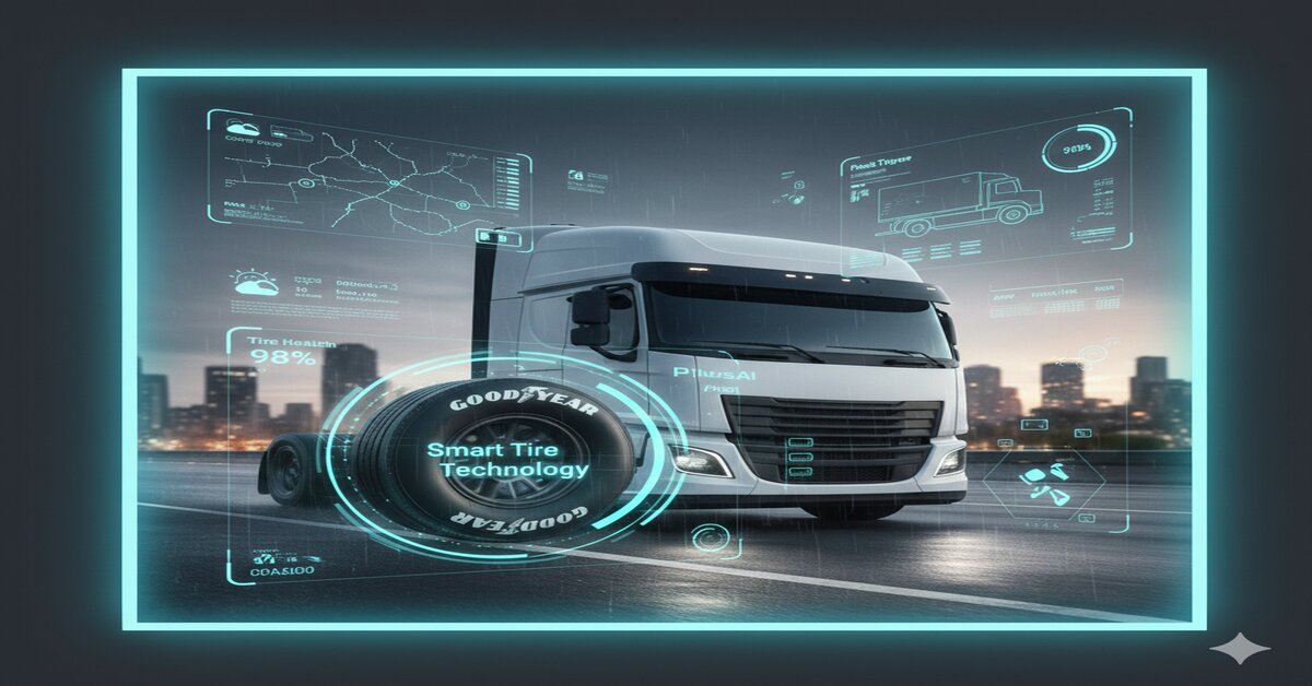 Autonomous truck with PlusAI and Goodyear tech