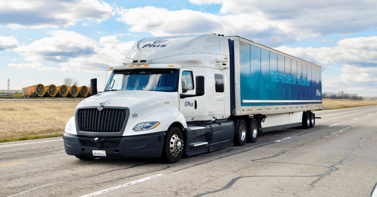 Autonomous truck with PlusAI and Goodyear tech