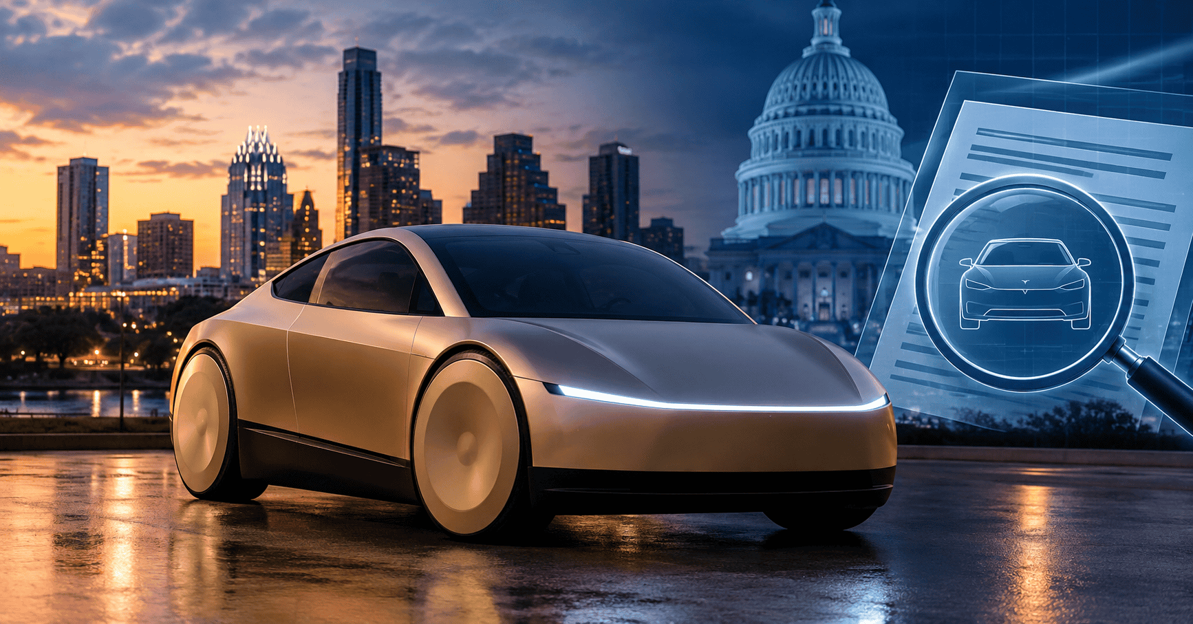 Tesla Cybercab under federal safety scrutiny in Austin